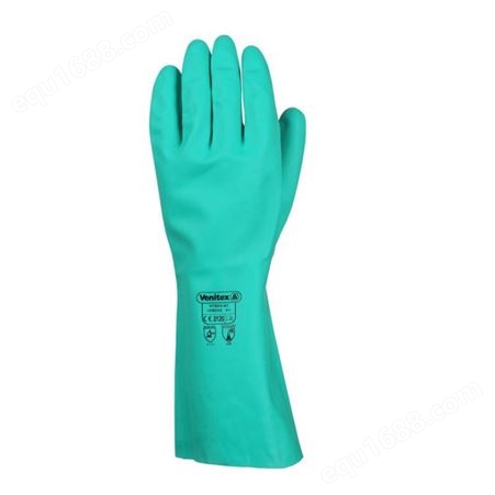 代尔塔 201801 丁腈防化手套耐油耐酸碱防滑实验室防化手套