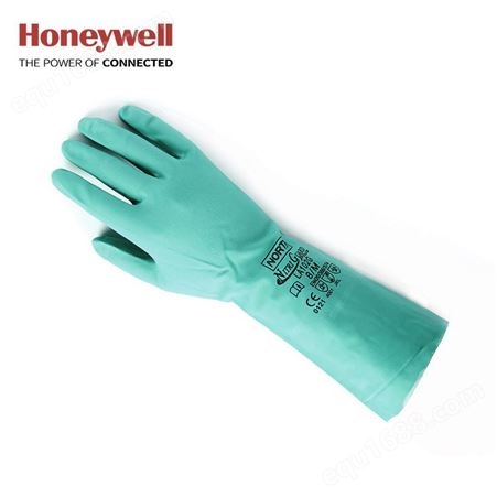 霍尼韦尔 LA102G 无衬丁腈手套酸碱防化耐油工业防护手套