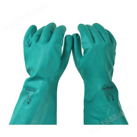 代尔塔 201801 丁腈防化手套耐油耐酸碱防滑实验室防化手套