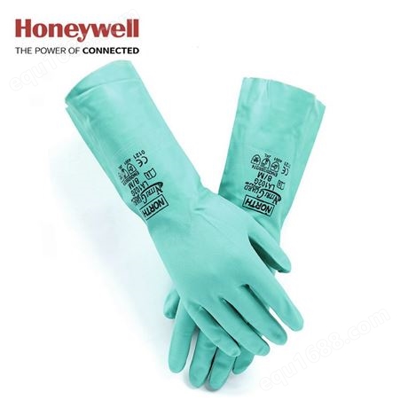 霍尼韦尔 LA102G 无衬丁腈手套酸碱防化耐油工业防护手套